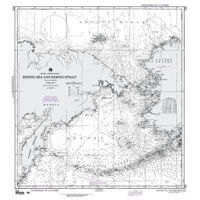 NGA Chart 532: Russia, United States, Bering Sea and Bering Strait