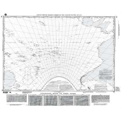NGA Chart 63: Great Circle Sailing Chart of S. Pacific