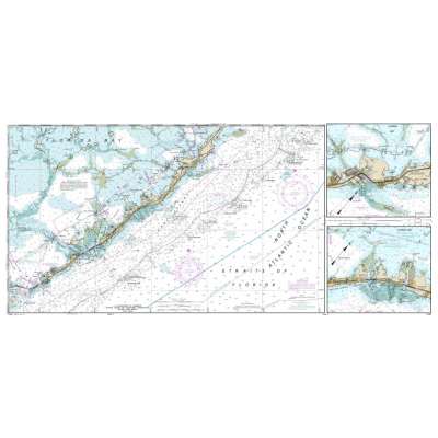 HISTORICAL NOAA Chart 11451: Miami to Marathon and Florida Bay (8 PAGE FOLIO)