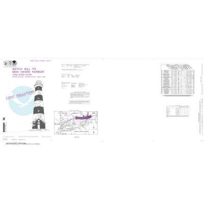 Atlantic Coast NOAA Charts :NOAA Chart 12372: Long Island Sound-Watch Hill to New Haven Harbor (6 PAGE FOLIO)