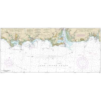 Atlantic Coast NOAA Charts :NOAA Chart 12372: Long Island Sound-Watch Hill to New Haven Harbor (6 PAGE FOLIO)