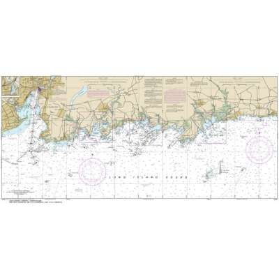 Atlantic Coast NOAA Charts :NOAA Chart 12372: Long Island Sound-Watch Hill to New Haven Harbor (6 PAGE FOLIO)