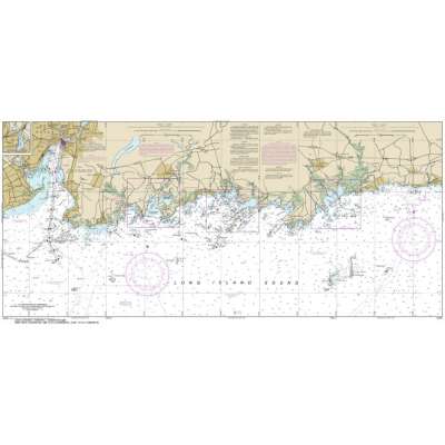 HISTORICAL NOAA Chart 12372: Long Island Sound-Watch Hill to New Haven Harbor (6 PAGE FOLIO)