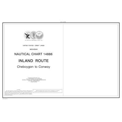 HISTORICAL NOAA Chart 14886: Inland Route, Cheboygan to Conway (14 page booklet)