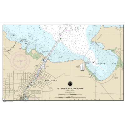 HISTORICAL NOAA Chart 14886: Inland Route, Cheboygan to Conway (14 page booklet)