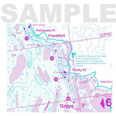 Fish-n-Map: Columbia River, Lower:  Bonneville Dam to the Pacific Ocean