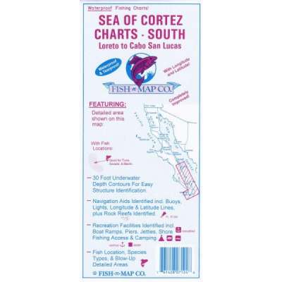 Fishing :Fish-n-Map: Sea of Cortez South, Loreto through Cabo San Lucas