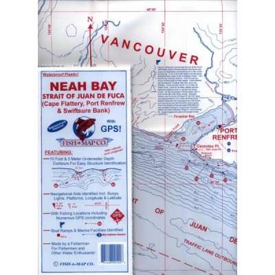 Fish-n-Map: Neah Bay / Strait of Juan de Fuca (West) /Port Renfrew,  Including Cape Flattery, Port Renfrew & Swiftsure Ban