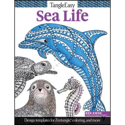 Coloring Books :Tangle Easy: Sea Life Coloring Book