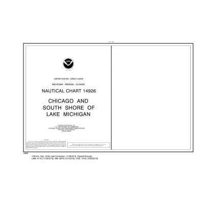 HISTORICAL NOAA Chart 14926: CHICAGO and SOUTH SHORE OF LAKE MICHIGAN  (32 PAGE BOOKLET)