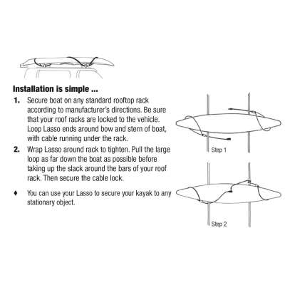 Lasso Kong Cable Kayak Lock fits Touring, Sit-On Top/Recreational and Fishing Kayaks