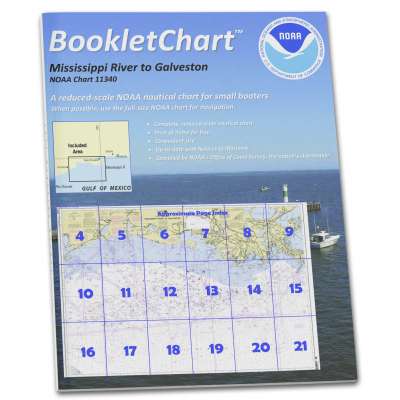 HISTORICAL NOAA BookletChart 11340: Mississippi River to Galveston