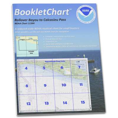 NOAA Booklet Chart 11344: Rollover Bayou to Calcasieu Pass