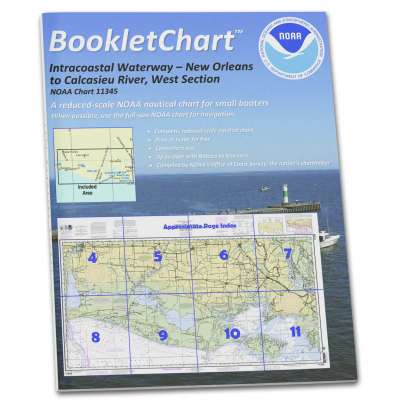 NOAA Booklet Chart 11345: Intracoastal Waterway New Orleans to Calcasieu River West Section
