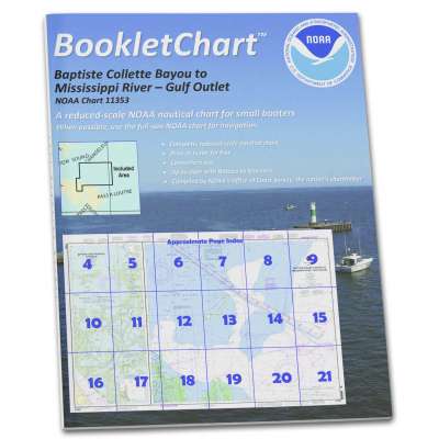 NOAA Booklet Chart 11353: Baptiste Collette Bayou to Mississippi River Gulf Outlet;Baptiste, etc.
