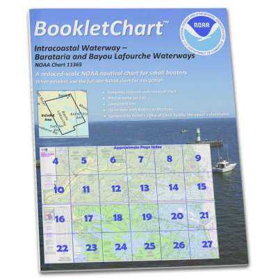 HISTORICAL NOAA BookletChart 11365: Barataria and Bayou Lafourche Waterways Intracoastal Waterway to Gulf