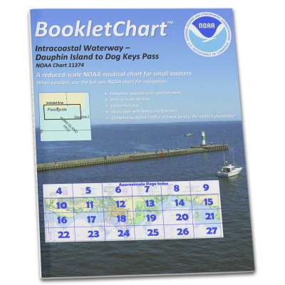 HISTORICAL NOAA BookletChart 11374: Intracoastal Waterway Dauphin Island to Dog Keys Pass