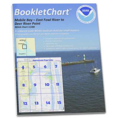 NOAA Booklet Chart 11380: Mobile Bay East Fowl River to Deer River Pt; Mobile Middle Bay, etc.