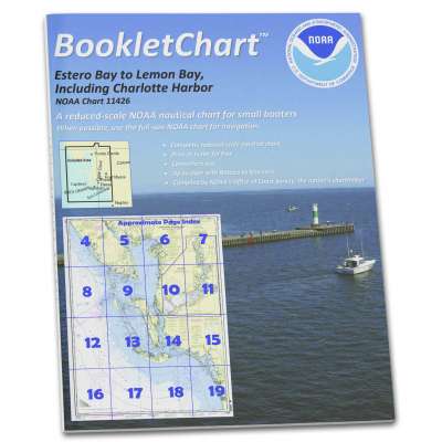 HISTORICAL NOAA BookletChart 11426: Estero Bay to Lemon Bay: Including Charlotte Harbor, Handy 8.5" x 11" Size. Paper Chart Book Designed for use Aboard Small Craft