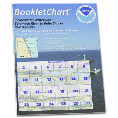HISTORICAL NOAA BookletChart 11485: Intracoastal Waterway Tolomato River to Palm Shores