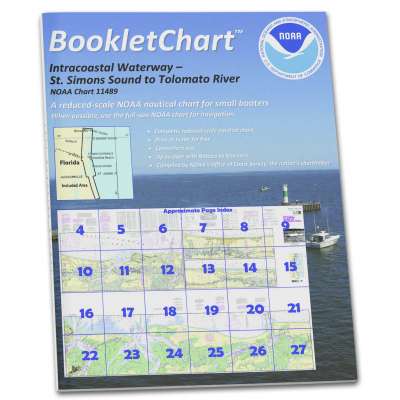HISTORICAL NOAA BookletChart 11489: Intracoastal Waterway St. Simons Sound to Tolomato River