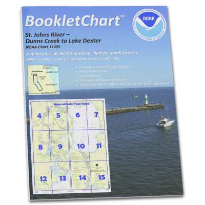 HISTORICAL NOAA BookletChart 11495: St. Johns River Dunns Creek to Lake Dexter