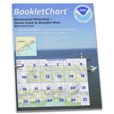 HISTORICAL NOAA BookletChart 11518: Intracoastal Waterway Casino Creek to Beaufort River