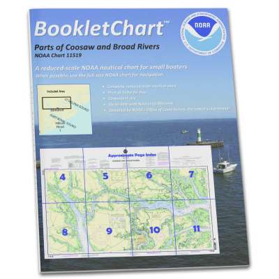 HISTORICAL NOAA Booklet Chart 11519: Parts of Coosaw and Broad Rivers