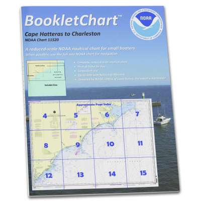 HISTORICAL NOAA BookletChart 11520: Cape Hatteras to Charleston