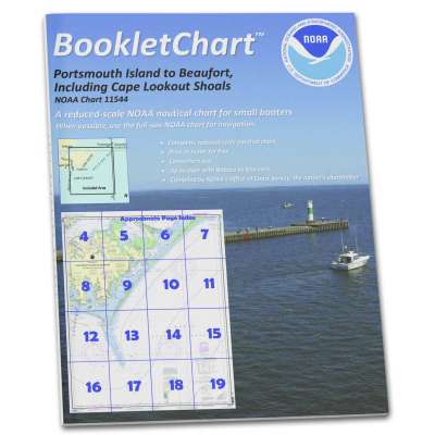 HISTORICAL NOAA BookletChart 11544: Portsmouth Island to Beaufort: Including Cape Lookout Shoals