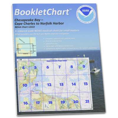 HISTORICAL NOAA BookletChart 12222: Chesapeake Bay Cape Charles to Norfolk Harbor