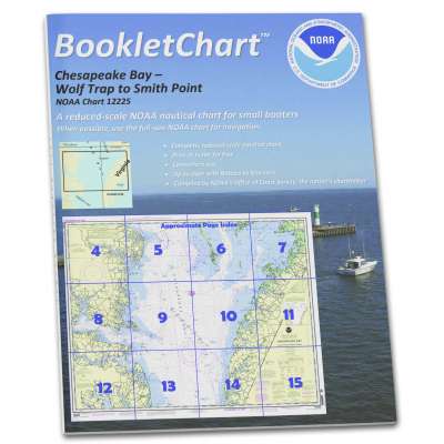 Atlantic Coast NOAA Charts :NOAA BookletChart 12225: Chesapeake Bay Wolf Trap to Smith Point