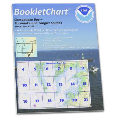 HISTORICAL NOAA BookletChart 12228: Chesapeake Bay Pocomoke and Tangier Sounds