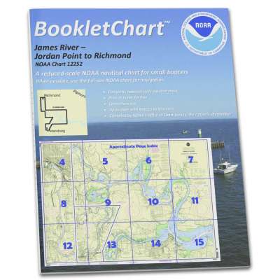 HISTORICAL NOAA BookletChart 12252: James River Jordan Point to Richmond