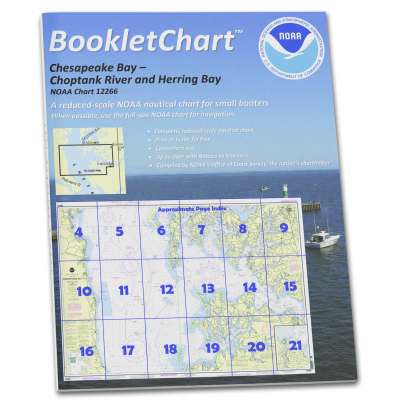 HISTORICAL NOAA BookletChart 12266: Chesapeake Bay Choptank River and Herring Bay; Cambridge