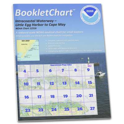 HISTORICAL NOAA BookletChart 12316: Intracoastal Waterway Little Egg Harbor to Cape May;Atlantic City