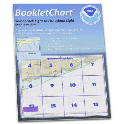 HISTORICAL NOAA BookletChart 12353: Shinnecock Light to Fire Island Light