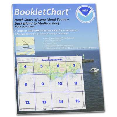 HISTORICAL NOAA Booklet Chart 12374: North Shore of Long Island Sound Duck Island to Madison Reef