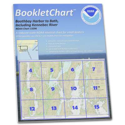 HISTORICAL NOAA BookletChart 13296: Boothbay Harbor to Bath: Including Kennebec River