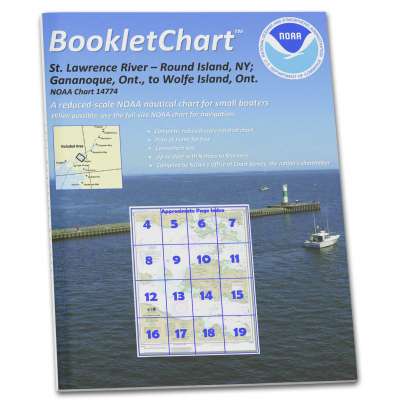 HISTORICAL NOAA BookletChart 14774: Round I.: N.Y.: and Gananoque: ONT.: to Wolfe I.: ONT.