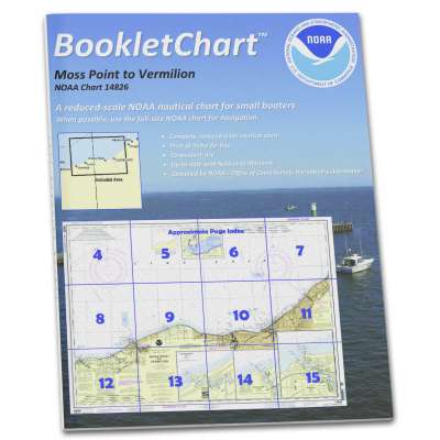 HISTORICAL NOAA BookletChart 14826: Moss Point to Vermilion;Beaver Creek;Vermilion Harbor;Rocky River