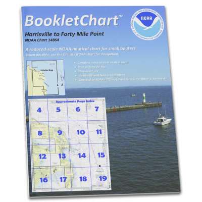HISTORICAL NOAA BookletChart 14864: Harrisville to Forty Mile Point;Harrisville Harbor;Alpena;Rogers City