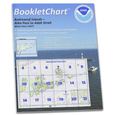 HISTORICAL NOAA BookletChart 16471: Atka Pass to Adak Strait;Three Arm Bay: Adak Island;Kanaga Bay: Kanaga.