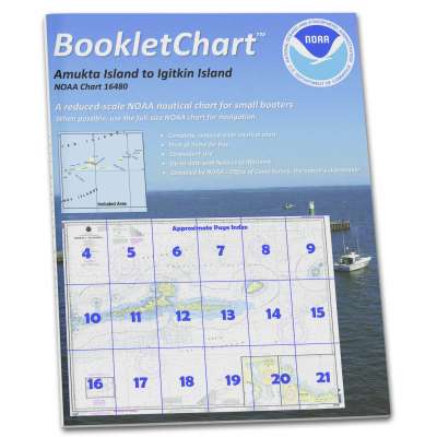 NOAA BookletChart 16480: Amkta Island to Igitkin Island;Finch Cove Seguam Island;Sviechnikof Ha.