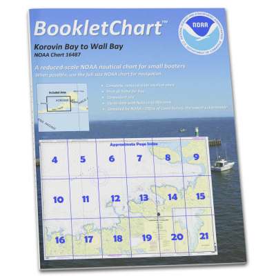 HISTORICAL NOAA Booklet Chart 16487: Korovin Bay to Wall Bay-Atka Island;Martin Harbor