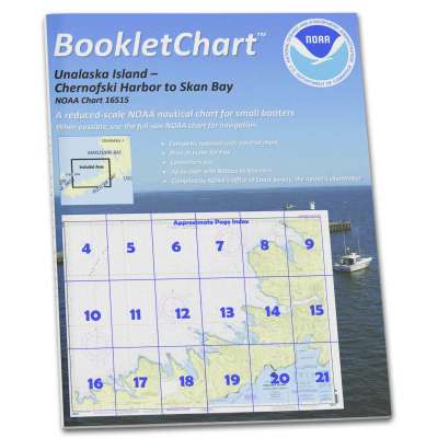 HISTORICAL NOAA Booklet Chart 16515: Chernofski Harbor to Skan Bay