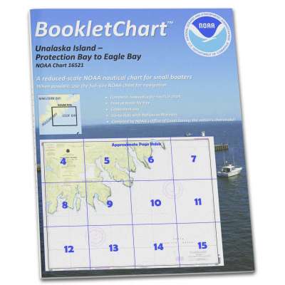 HISTORICAL NOAA Booklet Chart 16521: Unalaska Island Protection Bay to Eagle Bay