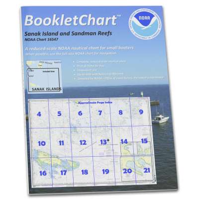 HISTORICAL NOAA Booklet Chart 16547: Sanak Island and Sandman Reefs;Northeast Harbor;Peterson and Salmon, etc.