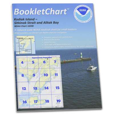 HISTORICAL NOAA BookletChart 16590: Kodiak Island Sitkinak Strait and Alitak Bay