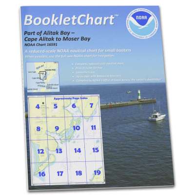 HISTORICAL NOAA BookletChart 16591: Alitak Bay-Cape Alitak to Moser Bay
